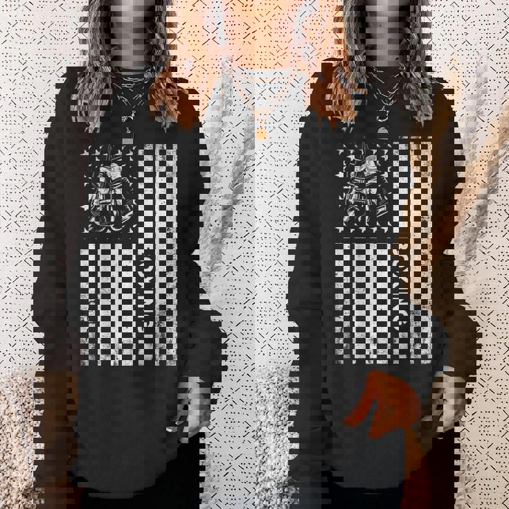 Boxerintage Boxing American Flag Boxing Distressed スウェットシャツ 彼女への贈り物