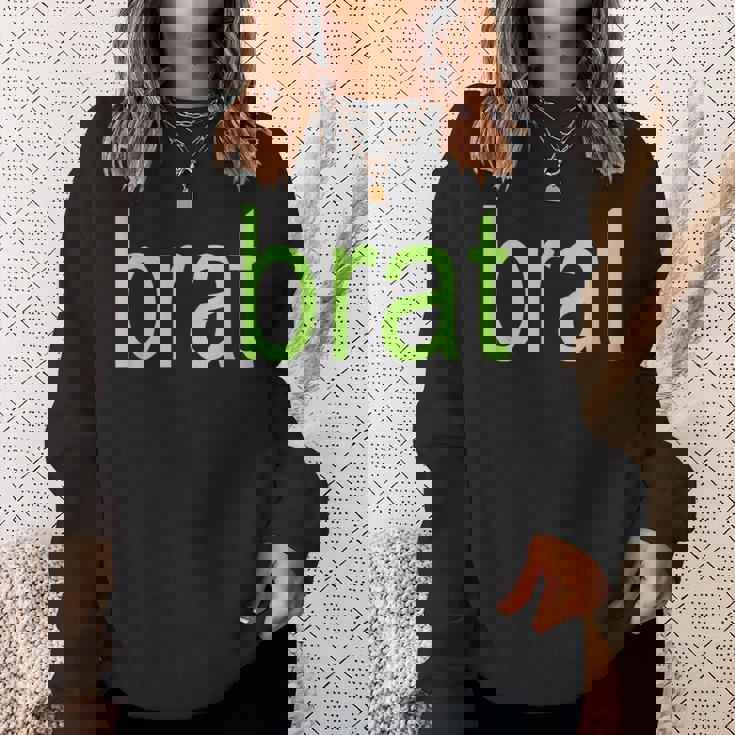 Brat 特大サイズ オールカラー ブラック ホワイト グリーン シャルトリューズ ギフト スウェットシャツ 彼女への贈り物