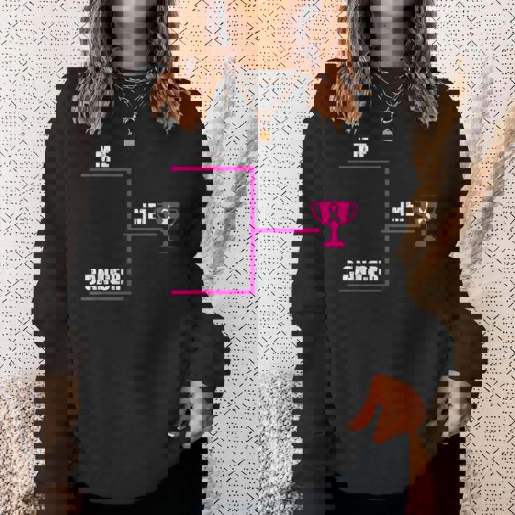 Breast Cancer Me Winner ブラケット インスピレーショナル啓発ギフト スウェットシャツ 彼女への贈り物