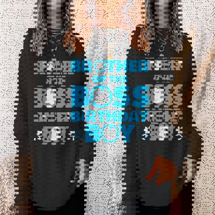 Brother Of The Boss 誕生日 男の子 赤ちゃん 家族 デコレーション スウェットシャツ 彼女への贈り物