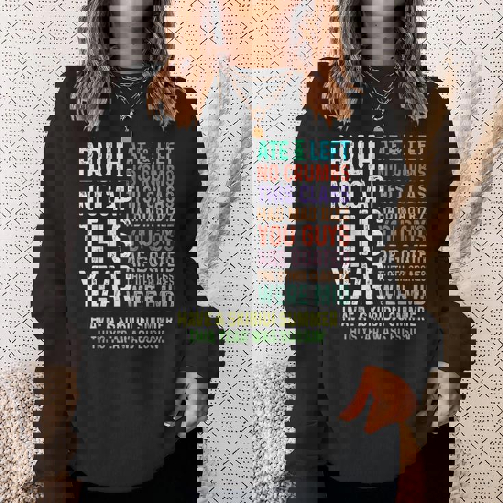 Bruh This Year Was Goated No Cap 面白い 学校最後の日 スウェットシャツ 彼女への贈り物