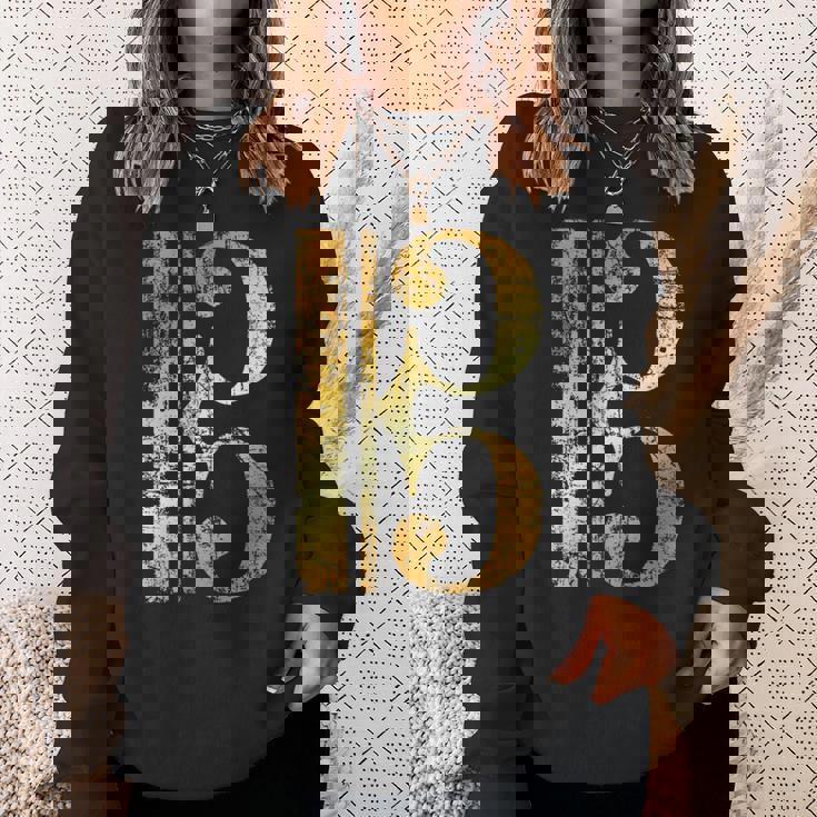 C-音記号 ヴィンテージイエロー ミュージシャンヴィオラ・チェロ。 スウェットシャツ 彼女への贈り物