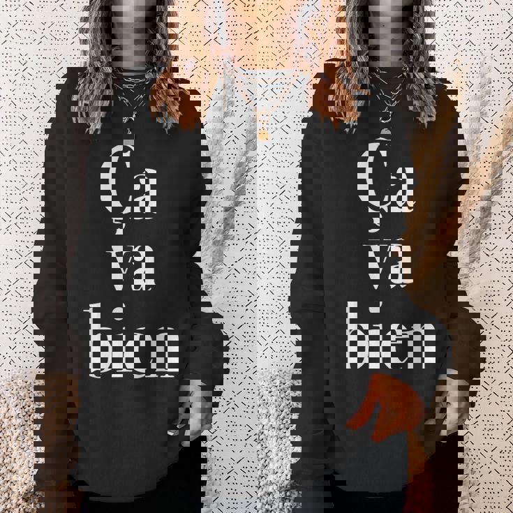 Caa Bien《サヴァビアン》【フランス語 文字】《白文字 ホワイト》メッセージ かわいい おしゃれ スウェットシャツ 彼女への贈り物