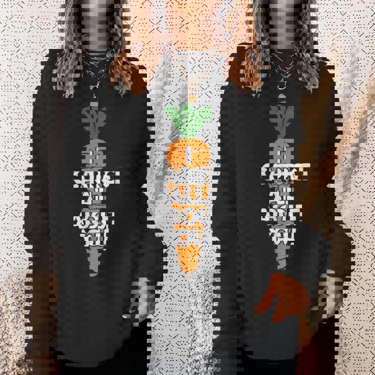 I Carrot All About You 面白い 野菜しゃれ 野菜愛好家 スウェットシャツ 彼女への贈り物