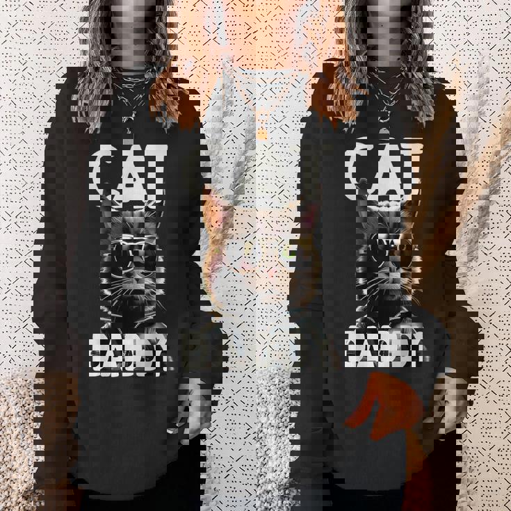 Cat Daddy 猫のお父さん 猫のお父さん お父さん ハウス 猫のお父さん 父の日 猫 スウェットシャツ 彼女への贈り物