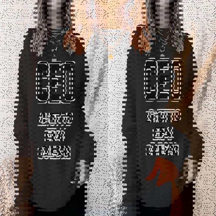 Ceo《Chotto Erai Ojisan ちょっとえらい おじさん》最高経営責任者【変なtシャツ屋さん】英語 面白い スウェットシャツ 彼女への贈り物