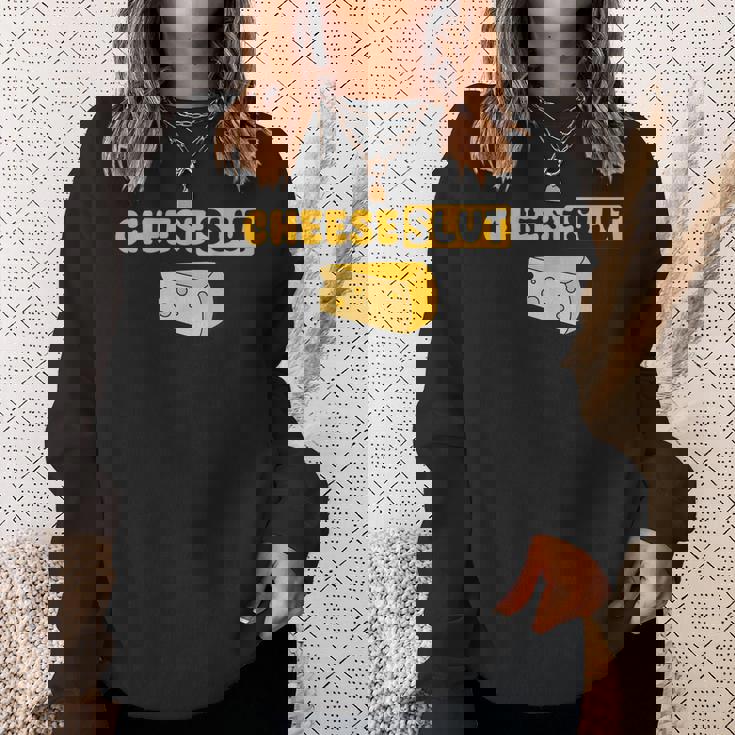 Cheeselut ファニーチーズ愛好家 乳製品 カード ユーモア メンズ レディース スウェットシャツ 彼女への贈り物