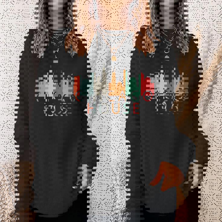 Chicago House Music レトロ ヴィンテージ シャツ ラブ シカゴ スウェットシャツ 彼女への贈り物