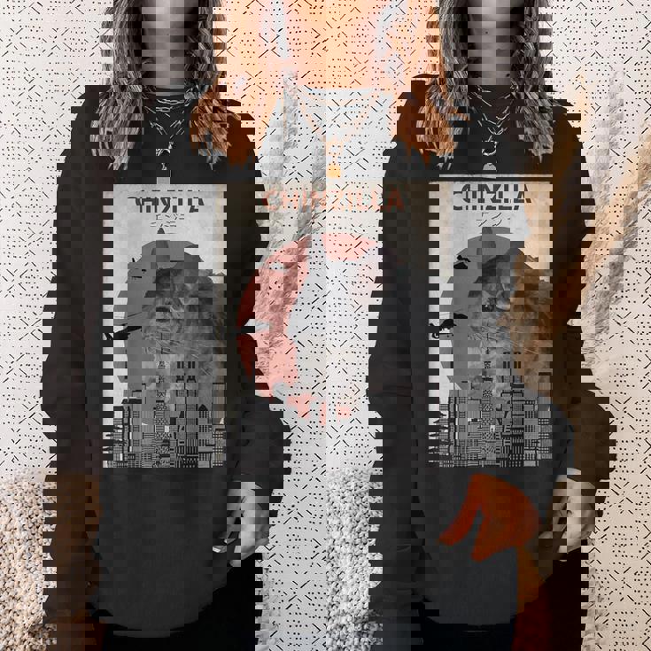 Chinzilla おもしろチンチラtシャツ スウェットシャツ 彼女への贈り物