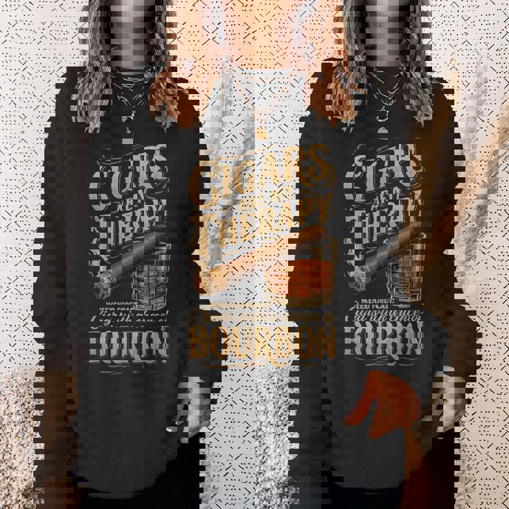 Cigars Are My Therapy Weekend Forecast Bourbonアパレル スウェットシャツ 彼女への贈り物