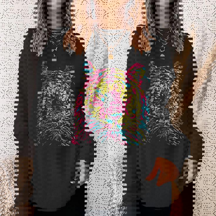 Colorful Tiger Tigers Fashion Graphic スウェットシャツ 彼女への贈り物
