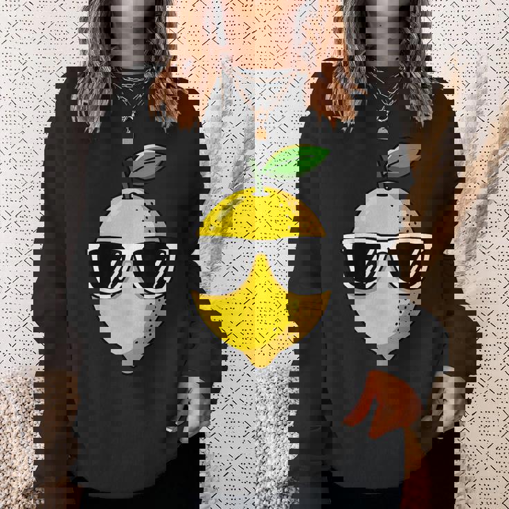 Cool Lemon Fruit Sunglasses Summer Citrus Vibes Sweatshirt Gifts for Her
