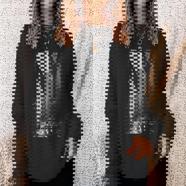 Cool New York City Abstractkyline & New York スウェットシャツ 彼女への贈り物