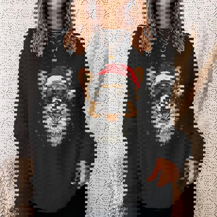 Corgi サンタハット 面白い かわいい 犬 ママ お父さん クリスマス スウェットシャツ 彼女への贈り物