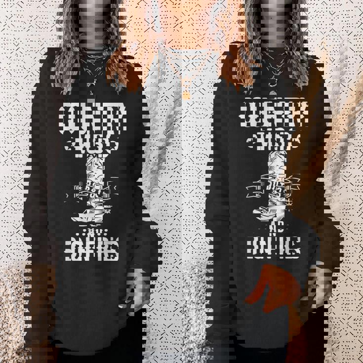 Country Music And Bonfire ウエスタンカントリーラインダンスブーツ スウェットシャツ 彼女への贈り物