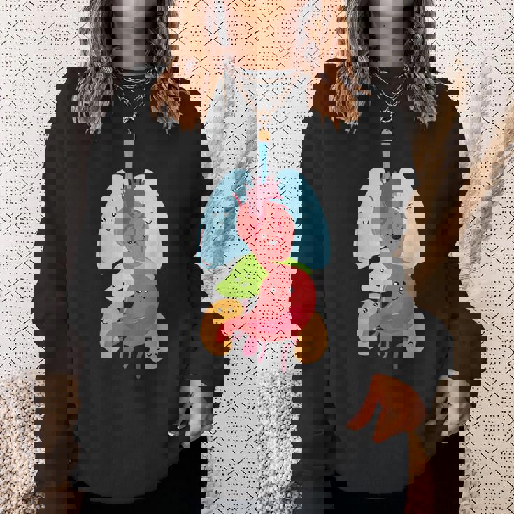 Cute Anatomy Internal Organs Body スウェットシャツ 彼女への贈り物