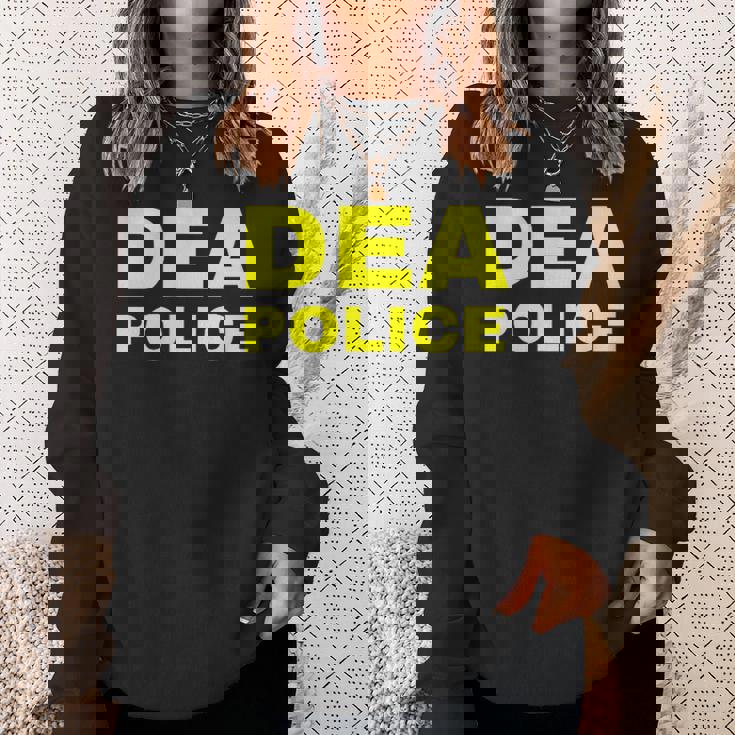 Dea Police Drug Enforcement Administration フロントとバック スウェットシャツ 彼女への贈り物