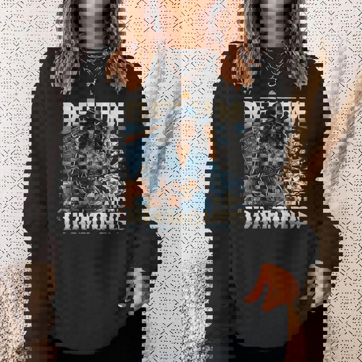 Denim And Diamonds African Melanin Swag Cowgirls Western Sweatshirt Gifts for Her