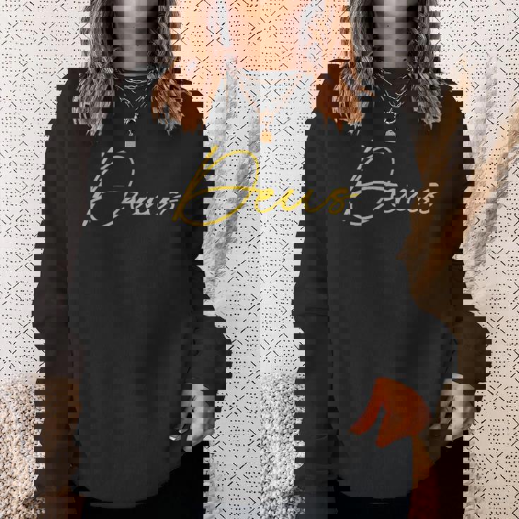 Deus ラテンデザインレタリング スウェットシャツ 彼女への贈り物