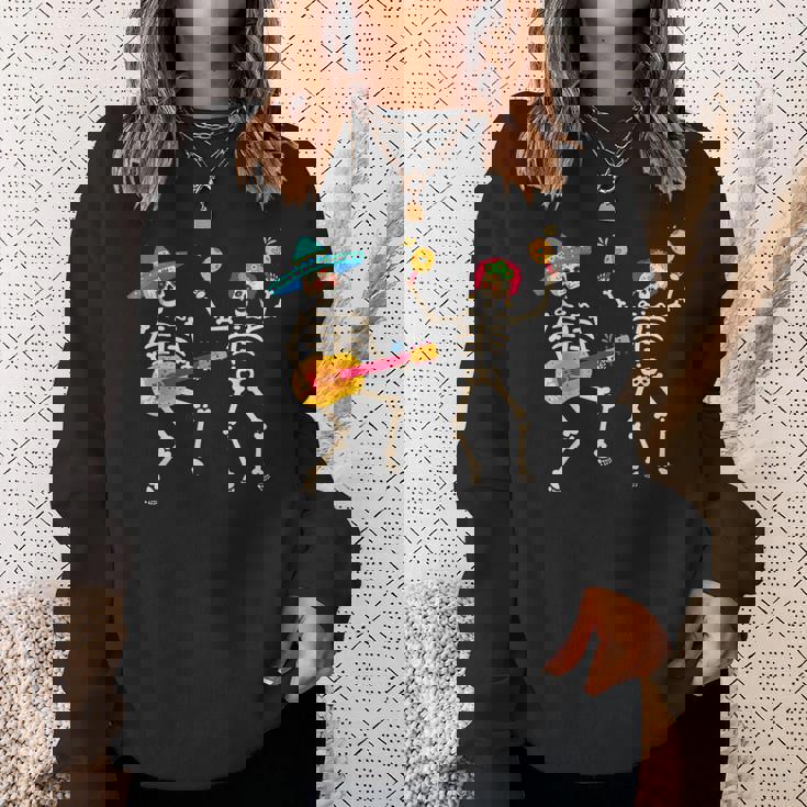 Dia De Los Muertos スケルトン ダンシング スカル 死者の日 スウェットシャツ 彼女への贈り物