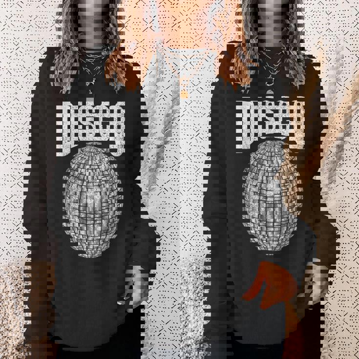 Disco Music Ball ファンク ソウル 音楽愛好家 レトロ 70年代 80年代 コスチューム スウェットシャツ 彼女への贈り物