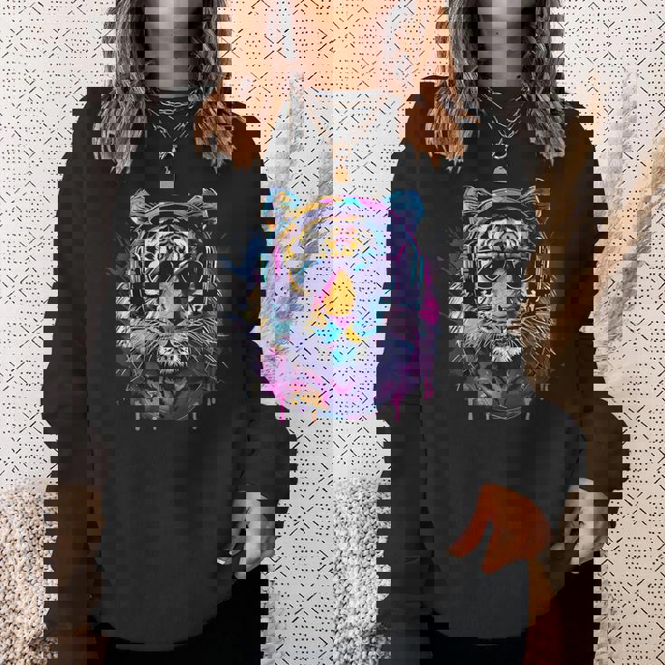 Dj Tiger ミュージックヘッドフォン 音楽プロデューサー ハウス ビートメーカー スウェットシャツ 彼女への贈り物