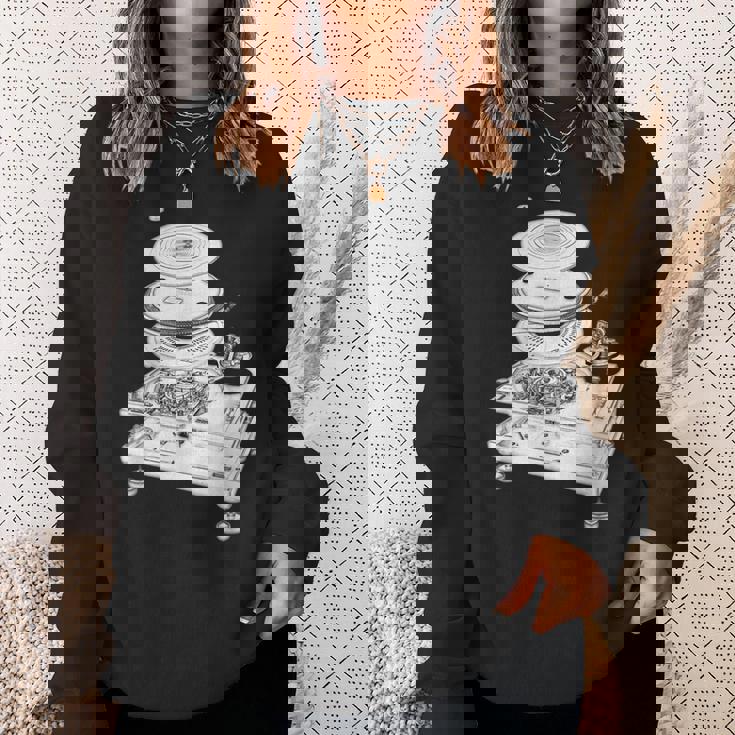 Dj Turntable 1210 Mk2 Exploded Blueprint スウェットシャツ 彼女への贈り物