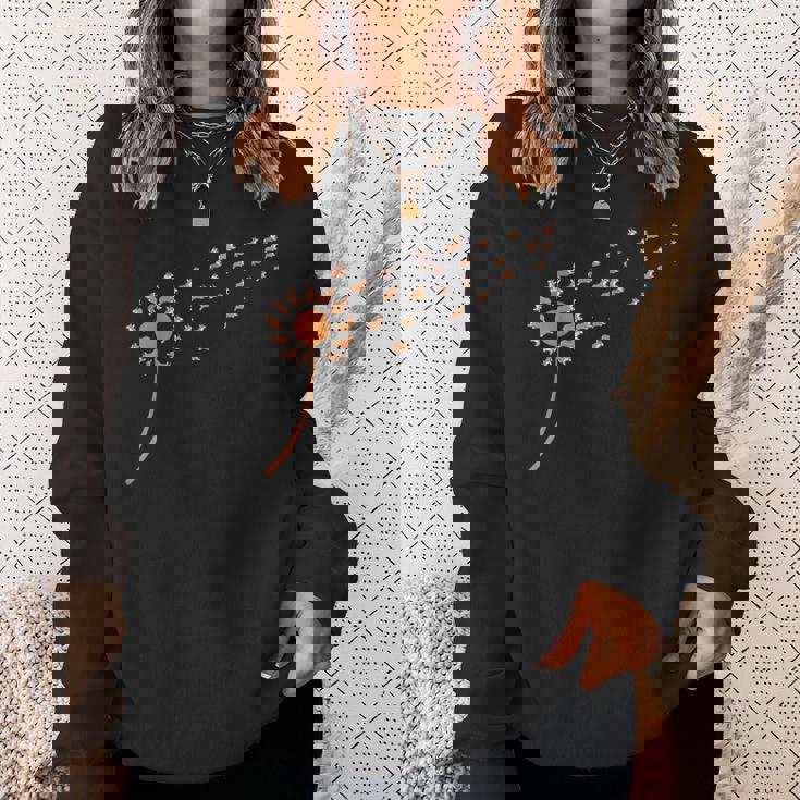 Dog Lovers 風に吹くタンポポのコーギー スウェットシャツ 彼女への贈り物