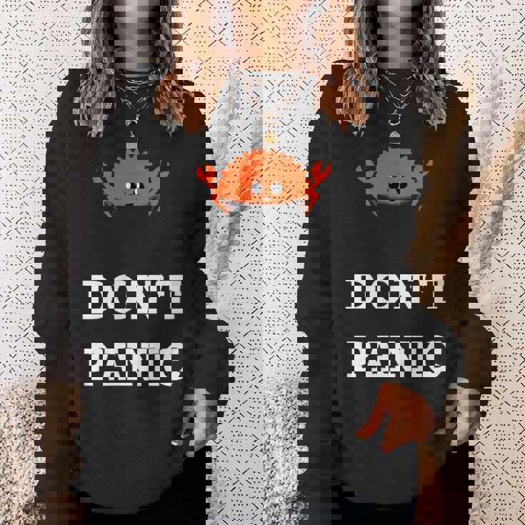 Don't Panic Rustacean Ferris The Crab Rustプログラミング スウェットシャツ 彼女への贈り物