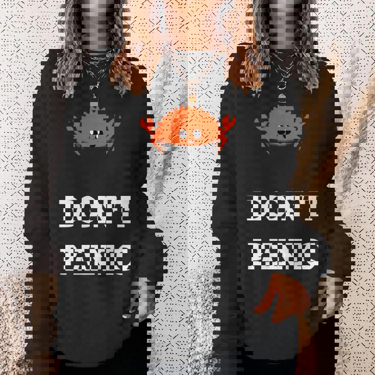 Don't Panic Rustacean Ferris The Crab Rustプログラミング 長袖tシャツ スウェットシャツ 彼女への贈り物