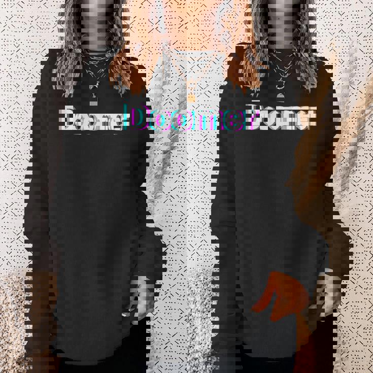 Doomer シャツ グリッチ レトロ スウェットシャツ 彼女への贈り物