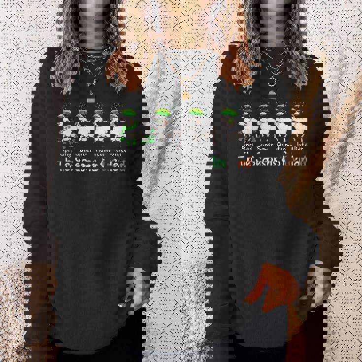 Theeasons Patrick's Day アイルランド 4つのかわいい羊のシャムロック スウェットシャツ 彼女への贈り物
