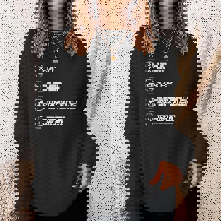 Eatleep Fight Bulls Repeat Bullsシリーズ ロデオクラウン スウェットシャツ 彼女への贈り物