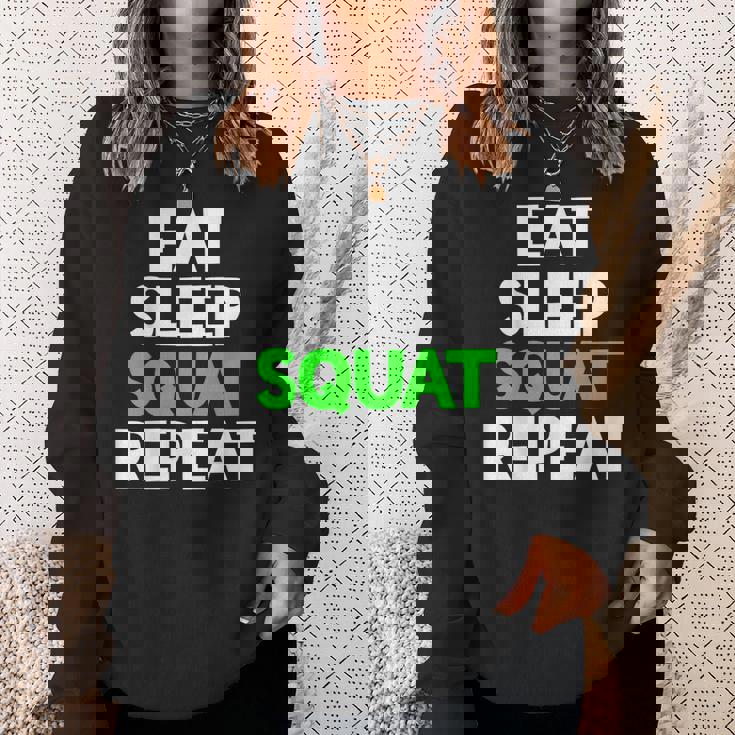 Eatleepquat Repeat モチベーショントレーニング スウェットシャツ 彼女への贈り物