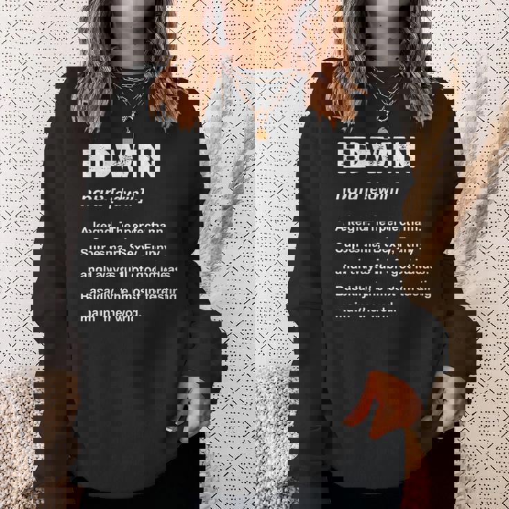 Edwin 名前 長袖tシャツ スウェットシャツ 彼女への贈り物