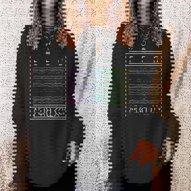 Eeg技術者 神経学 カラフルな脳波 Eeg スウェットシャツ 彼女への贈り物