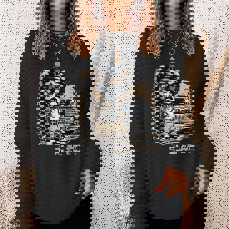 El Jefe ヒップホップ テディベア ローライダー シャツ チカーノ チョロ スウェットシャツ 彼女への贈り物