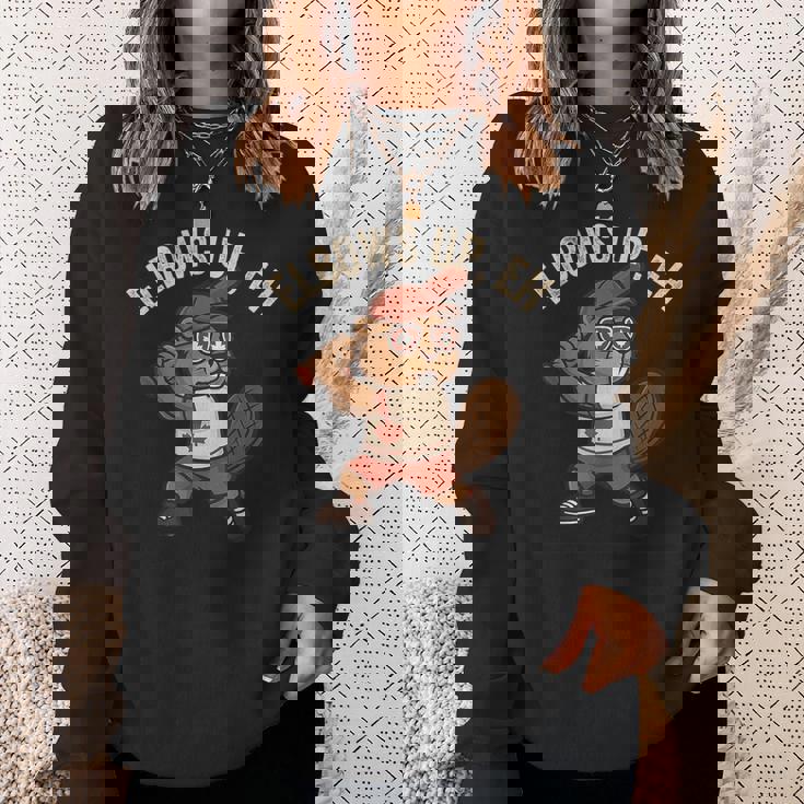 Elbows Up Eh Beaver ベースボール ファニーカナダデー スウェットシャツ 彼女への贈り物