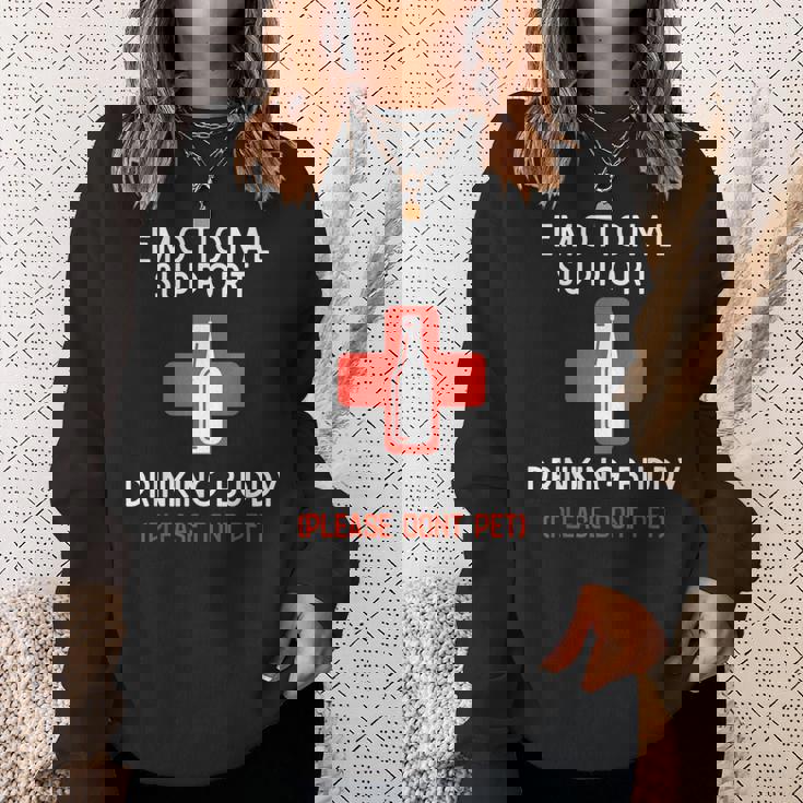 Emotional Support Drinking Buddy Adult Drinking Sweatshirt Gifts for Her Emotional Support Drinking Buddy Adult Drinking Sweatshirt Gifts for Her