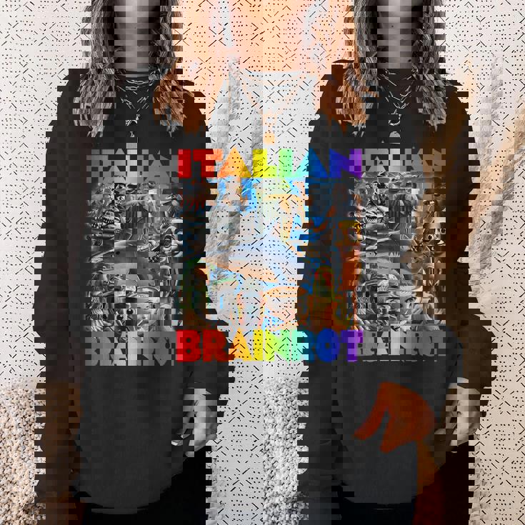 Every Italian Brainrot Meme Italian Brainrotコレクション スウェットシャツ 彼女への贈り物