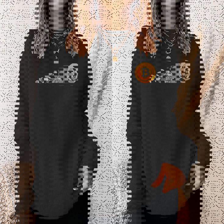 Evolution Of Money お金の進化 ビットコインプランb 暗号通貨btc ホドル スウェットシャツ 彼女への贈り物