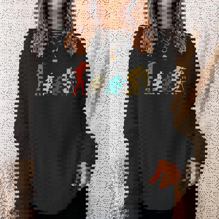 Evolution フォトグラファー カメラ 進歩 歴史 レトロ レンズ スウェットシャツ 彼女への贈り物