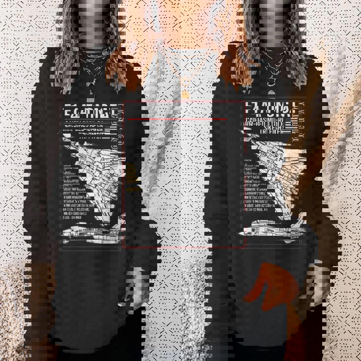 F-14 Tomcat Us American Carrier航空機 ブループリント スウェットシャツ 彼女への贈り物