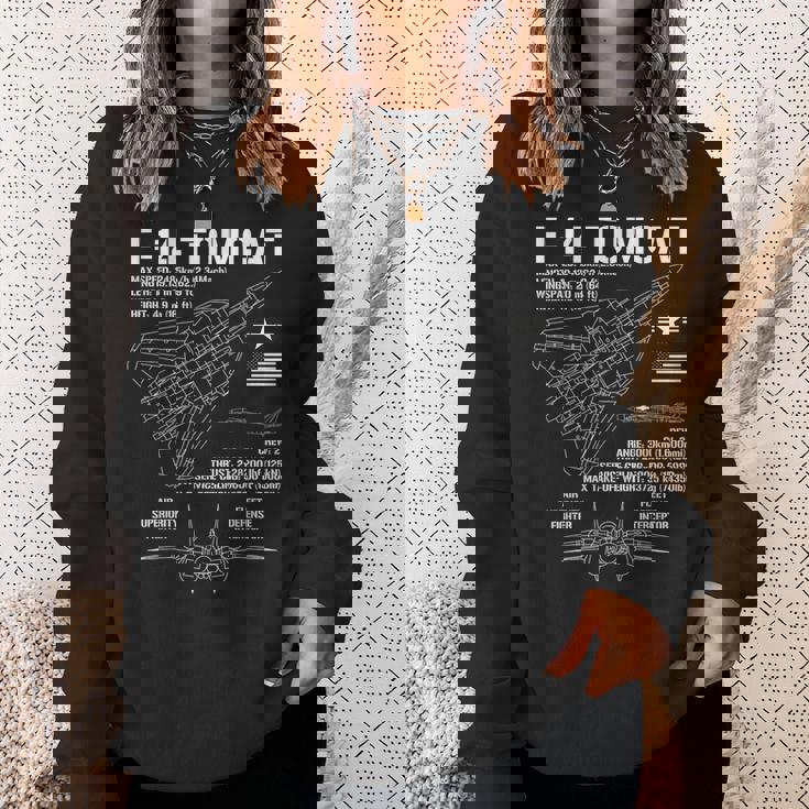 F-14 Tomcat 戦闘機 ジェット仕様 軍用飛行機 F14 Tomcat スウェットシャツ 彼女への贈り物