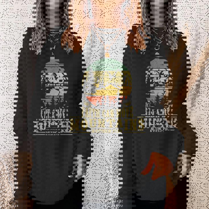 Faith Can Move Mountains マタイ17 20 聖書聖書の言葉 スウェットシャツ 彼女への贈り物