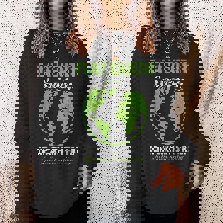 Flat Earthociety Flat Earther Conspiracy Theory スウェットシャツ 彼女への贈り物