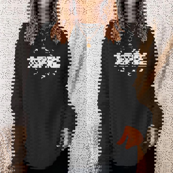 Fly High & Be Aspire Quotes Wise Advise Illustration Graphic スウェットシャツ 彼女への贈り物