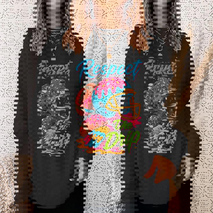 Football Drip Boys Football Ice Cream Sprinkle Respect Drip Sweatshirt Gifts for Her Football Drip Boys Football Ice Cream Sprinkle Respect Drip Sweatshirt Gifts for Her