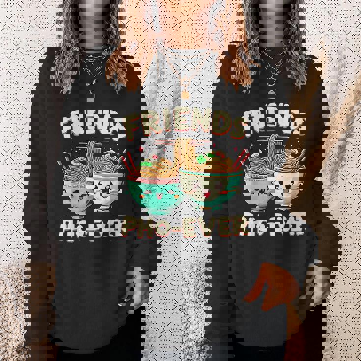 Friends Pho-Ever かわいいベトナムのフォー麺スープボウル スウェットシャツ 彼女への贈り物