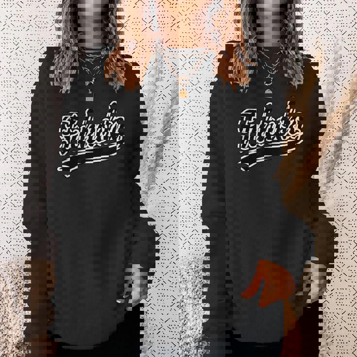 Fukuoka 福岡（チームユニフォーム風）【47都道府県】ジモtティ 地元愛 お土産 面白い おしゃれ スウェットシャツ 彼女への贈り物